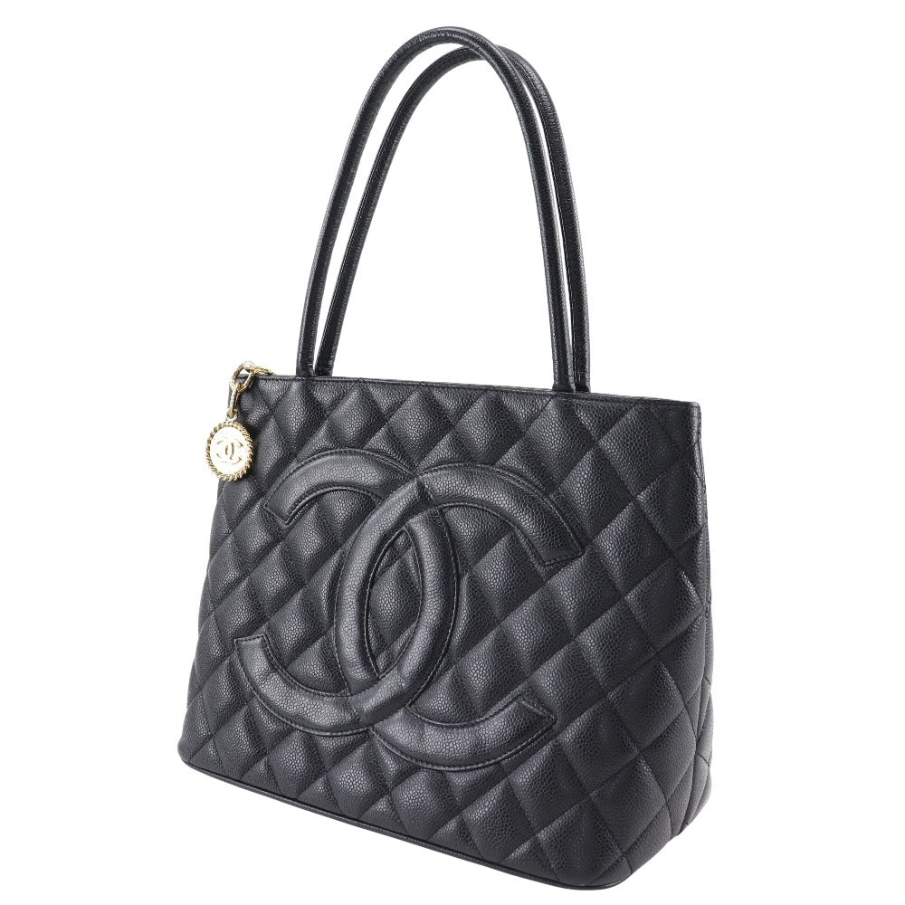 Chanel Caviar skin Black Tote Bag 2