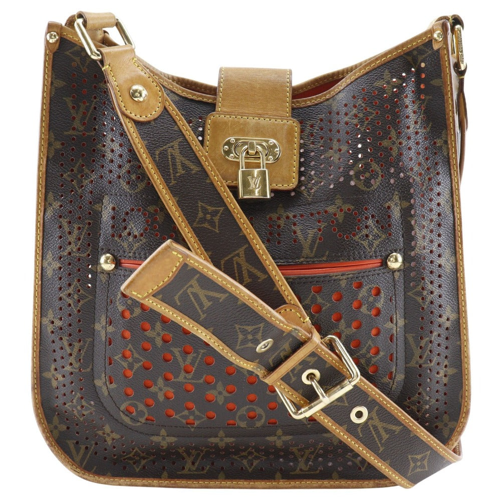 Louis Vuitton M95174 Perfo M tte Monogram Brown Orange Shoulder Bag
