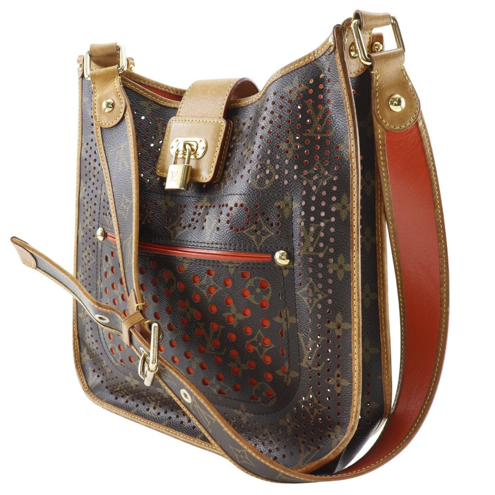 Louis Vuitton M95174 Perfo M tte Monogram Brown Orange Shoulder Bag