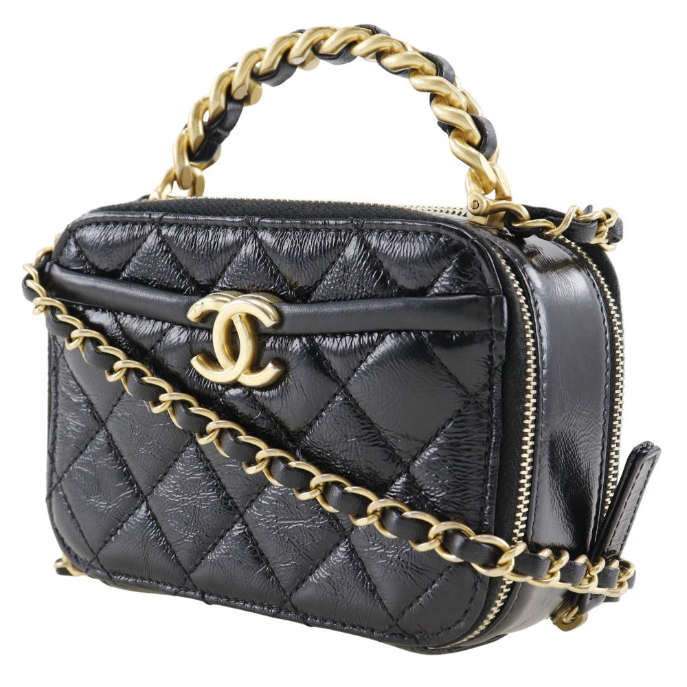 Chanel lambskin 2WAYShoulder Matrasse Black Shoulder Bag