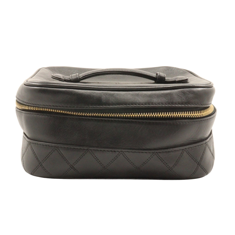 Chanel lambskin Bicolole Vanity Black Handbag