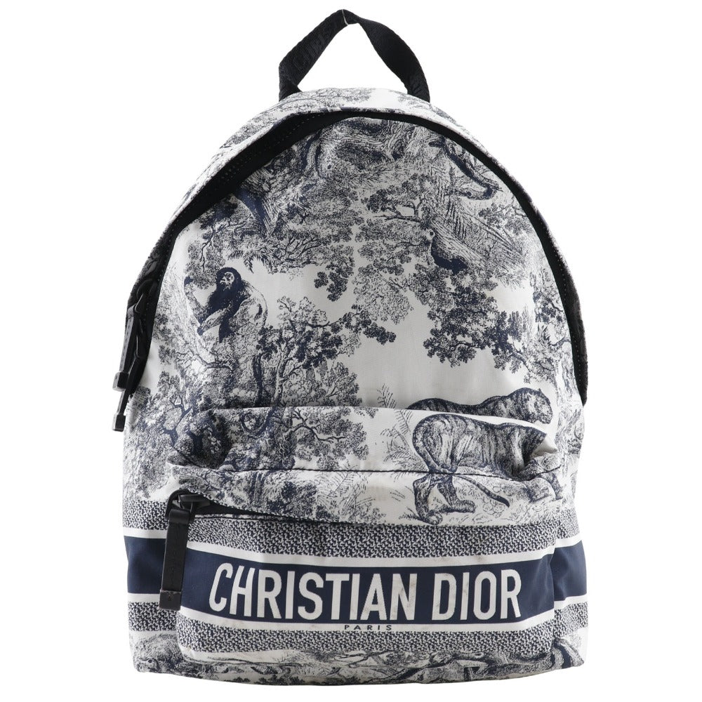 Dior Christian Backpack Toile De Jouy Small Backpack Nylon Black