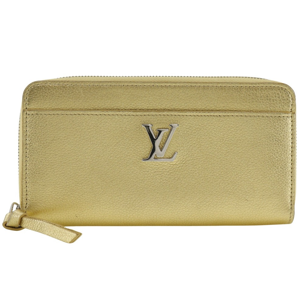 Louis Vuitton Long Purse M69058 Grain Japan Leather Calfskin Gold Wallet Case