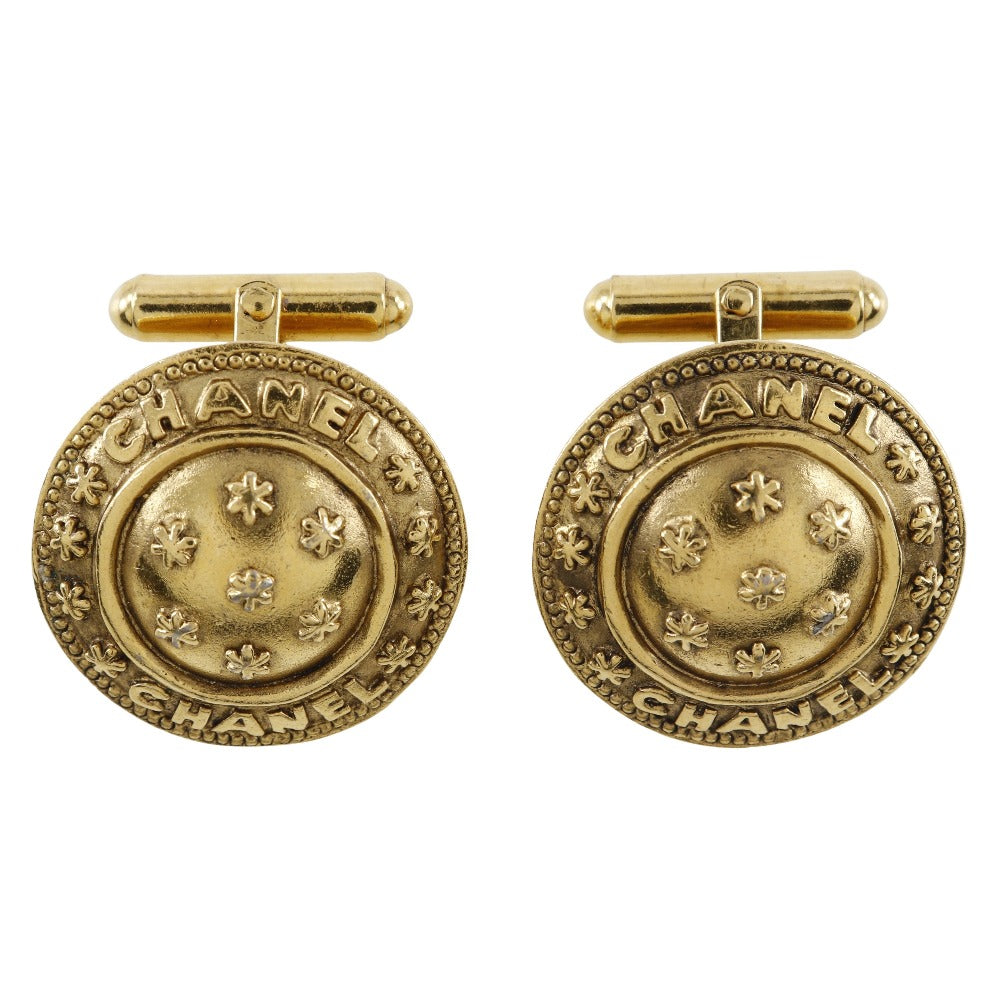 Chanel cuffs Plated flour logo Gold Handbag