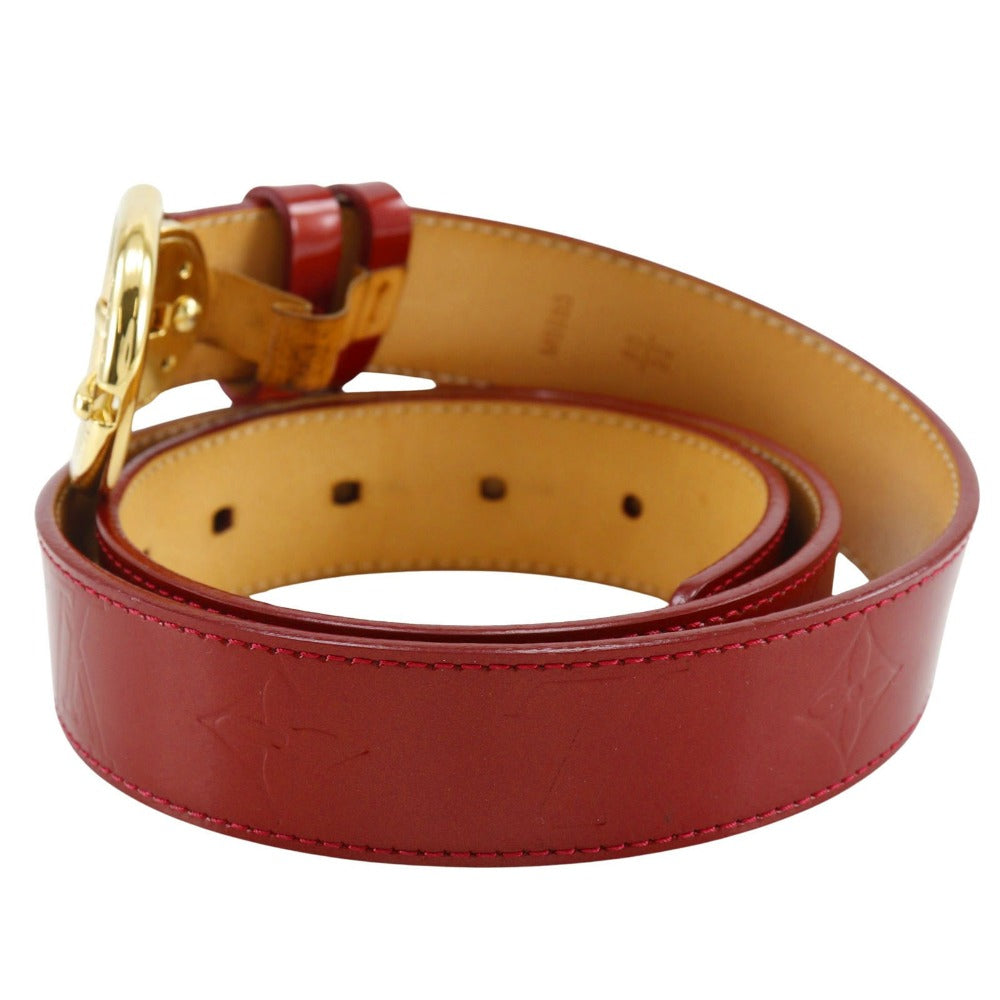 Louis Vuitton M6980 Vernis Saintur 80 32 Monogram Red Belt
