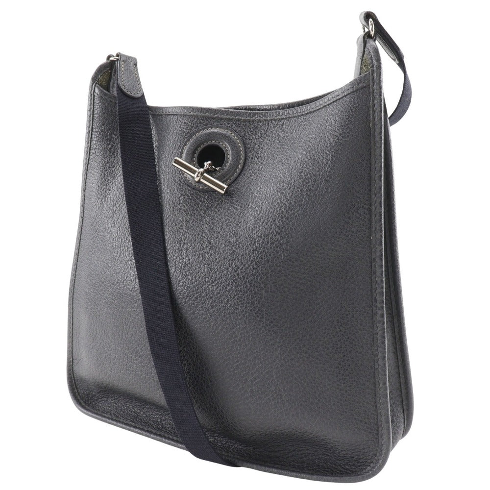 Hermes Shoulder Bag Vespa Women Leather Gray