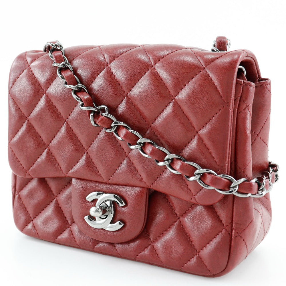 Chanel lambskin Matrasse ChainShoulder Red Shoulder Bag