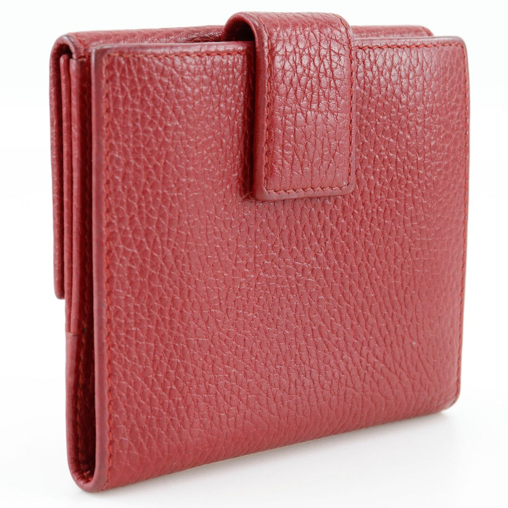 Gucci Bifold GG Marmont Leather Red Wallet Case