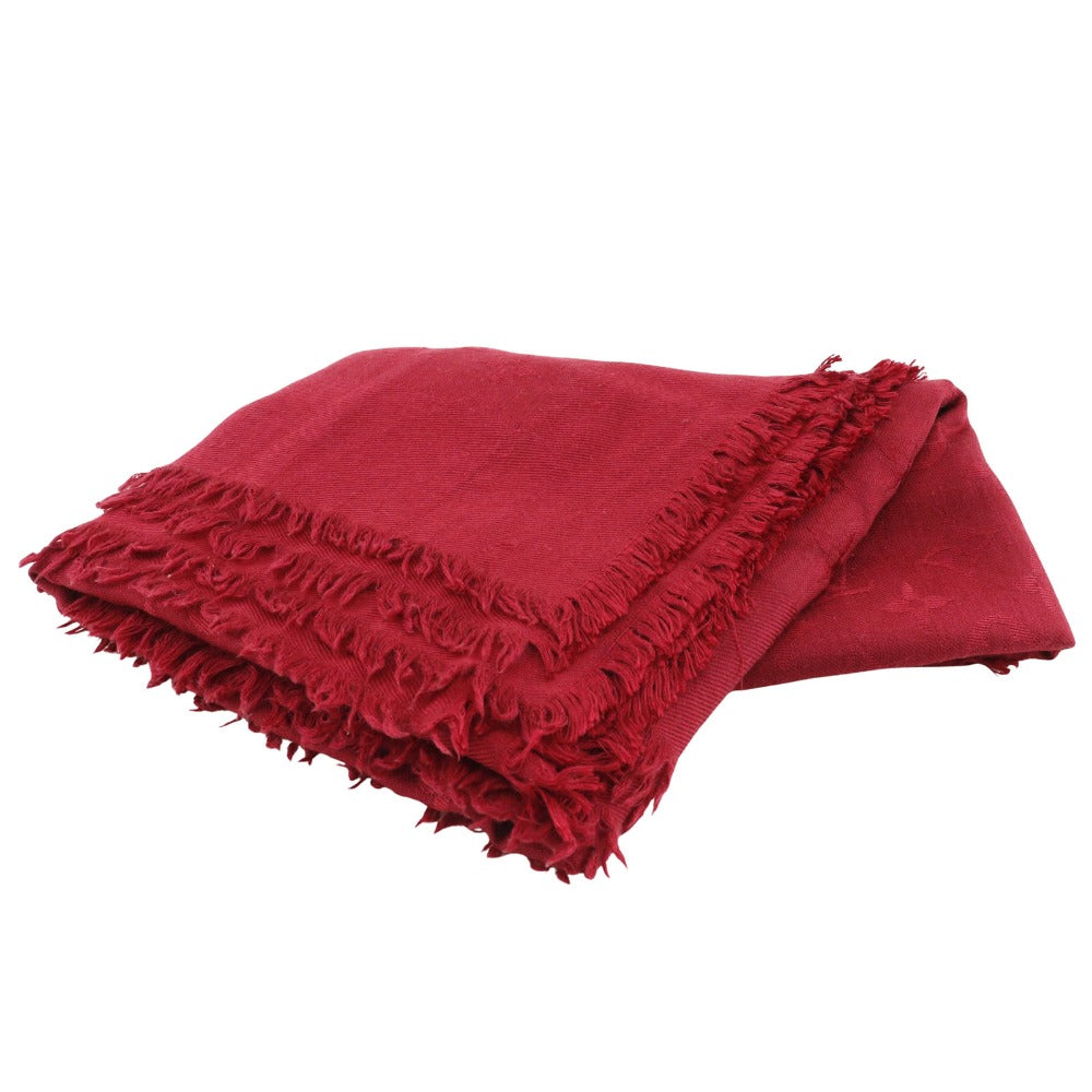 Louis Vuitton Stall M72237 Silk format stall Monogram Wool Red Large Apparel