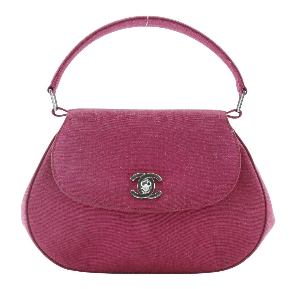 Chanel cotton Party Coco Handle Pink Mini Bag