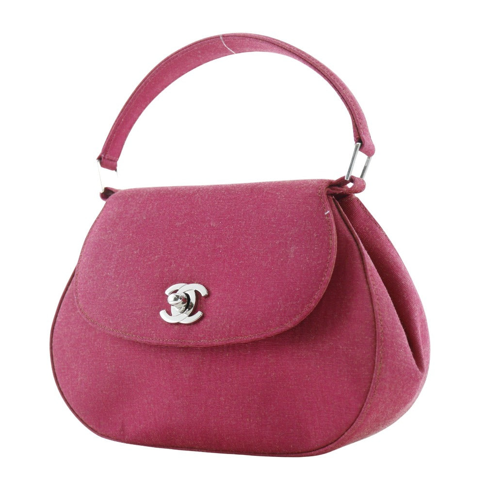 Chanel cotton Party Coco Handle Pink Mini Bag