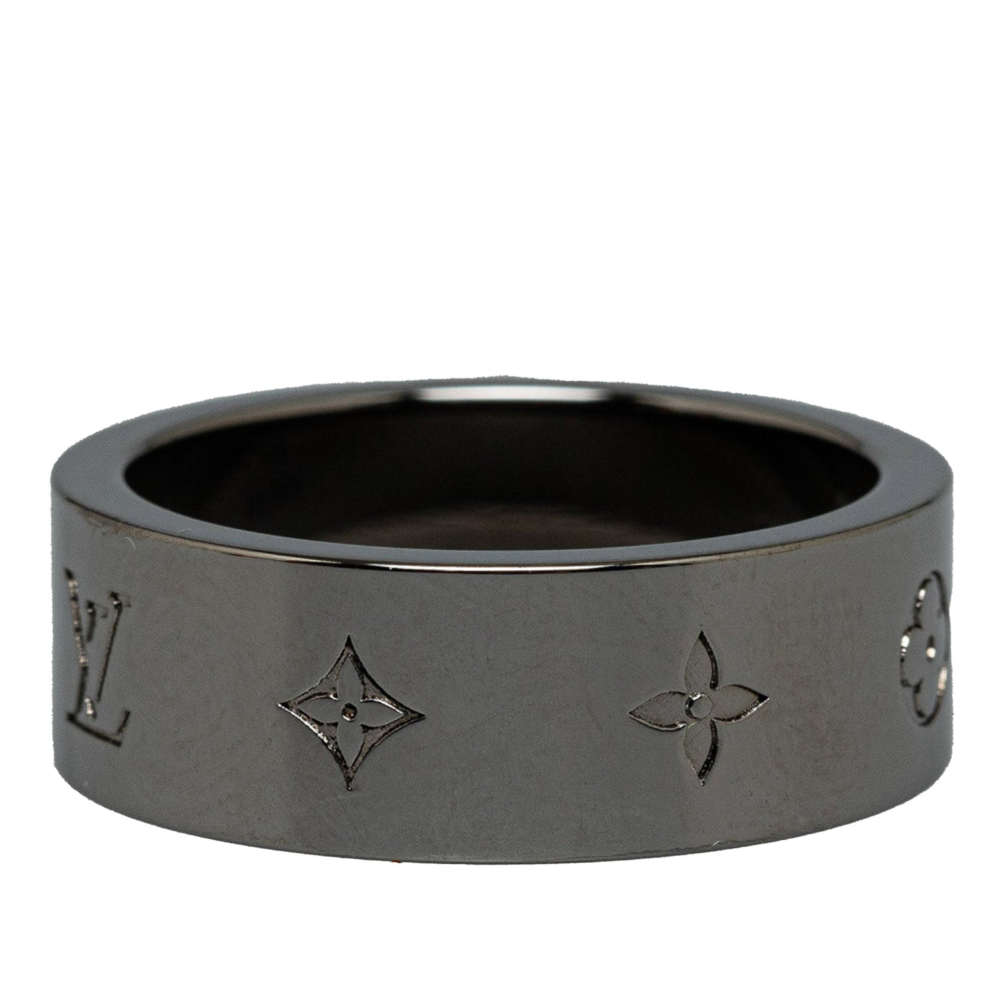 Gray Louis Vuitton LV Instinct Gunmetal Ring