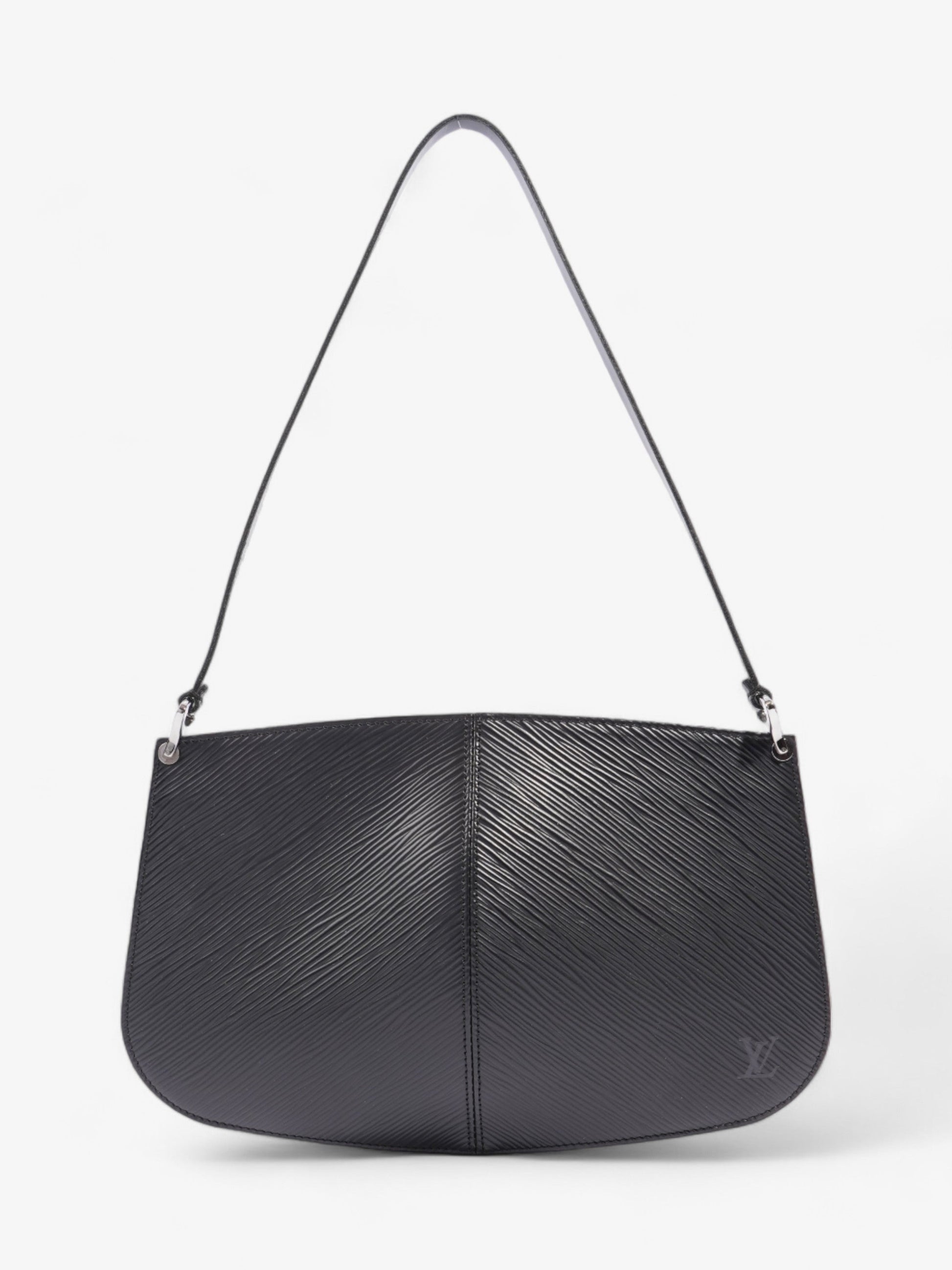 Louis Vuitton Demi Lune Pochette Epi Leather Black Clutch Bag