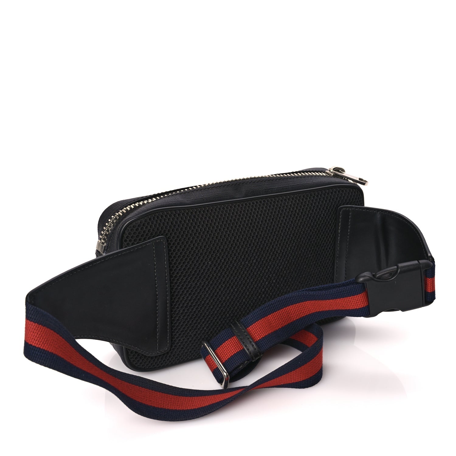 Gucci Soft GG Supreme Monogram Web Belt Bag Black Grey