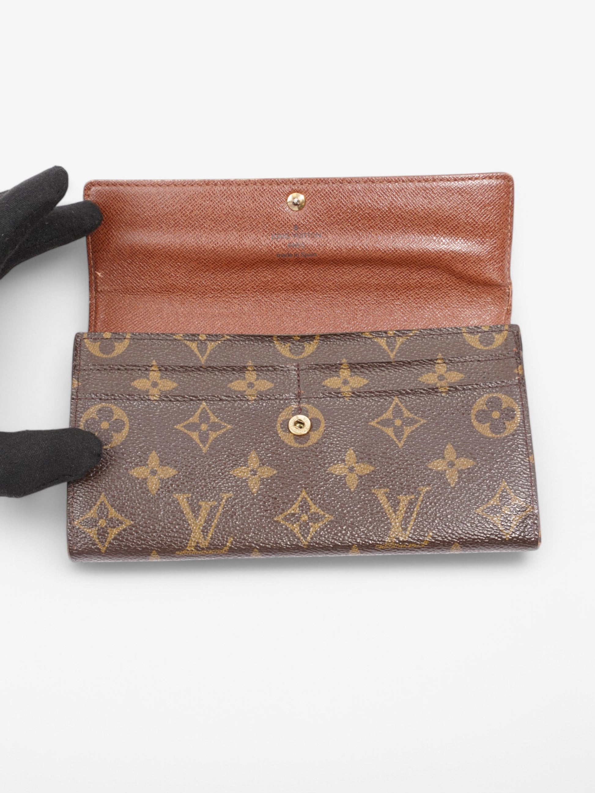 Louis Vuitton Sarah Coated Monogram Canvas Coated Canvas Wallet Case Canvas 12