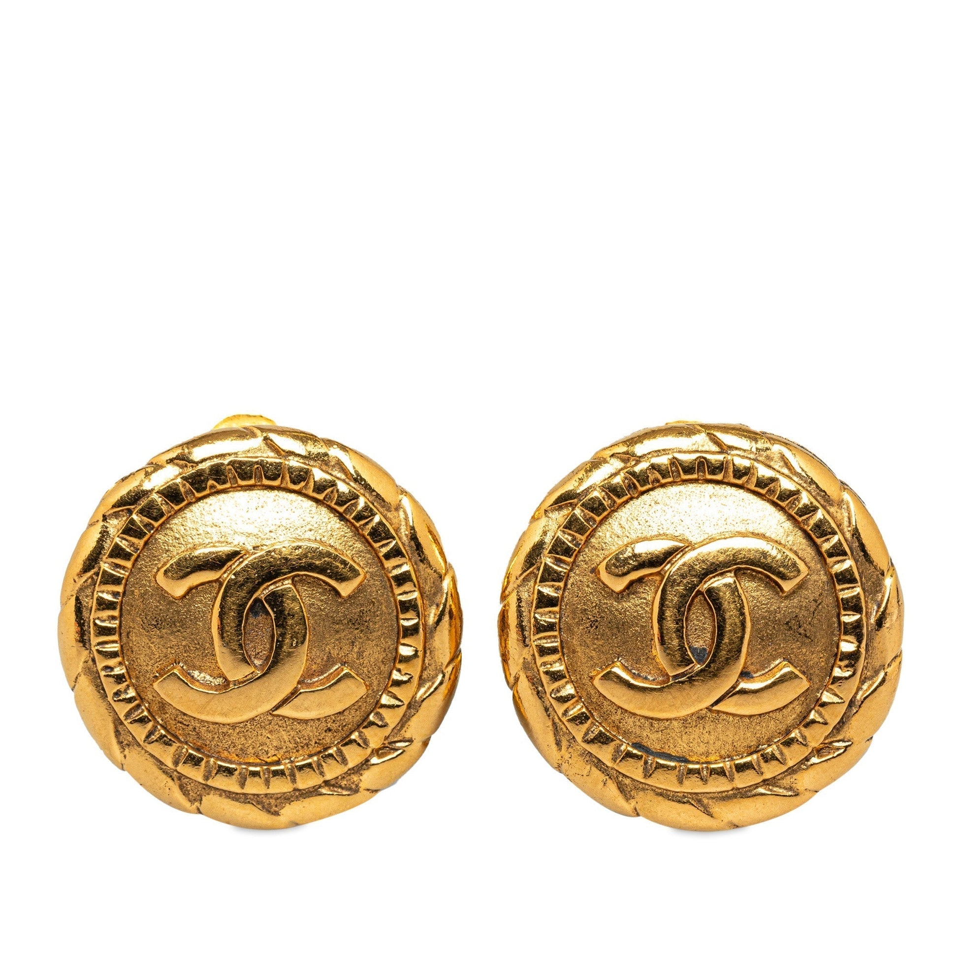 CHANEL CC Clip On Earrings Costume Earrings