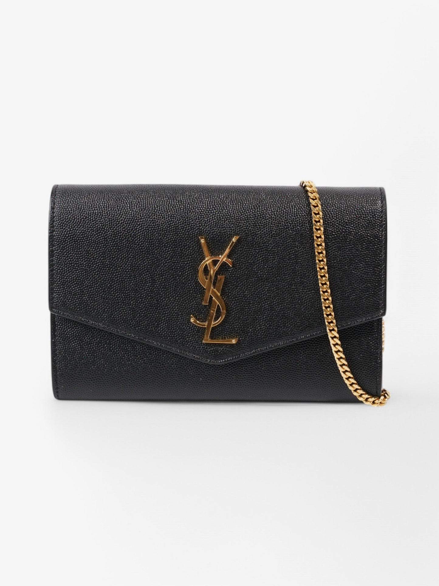 YSL Saint Laurent Uptown Crossbody Grained Leather Black Crossbody Bag