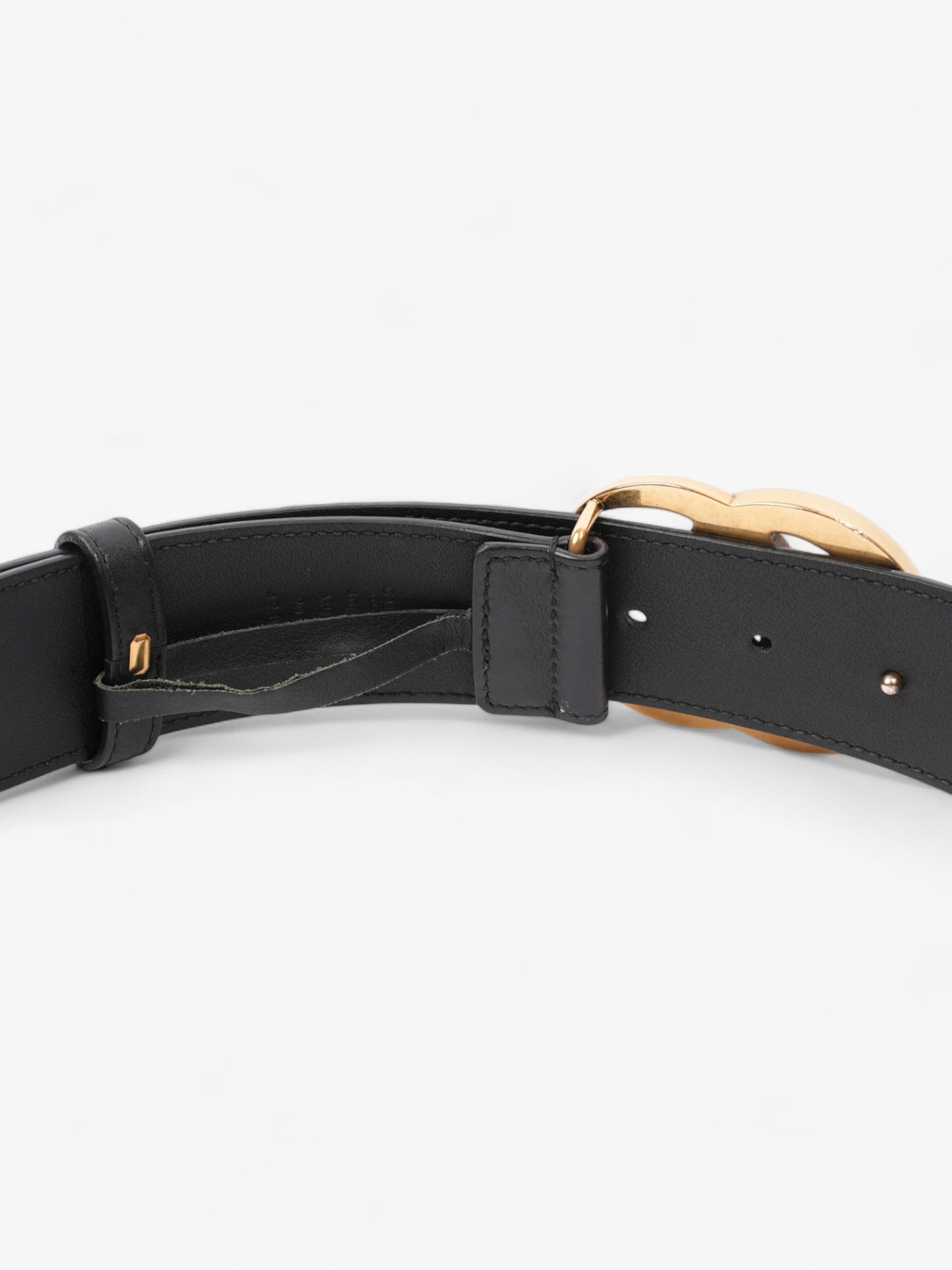 Gucci Marmont Re Edition Wide Belt Handbag Leather Black Accessory 90Cm 37