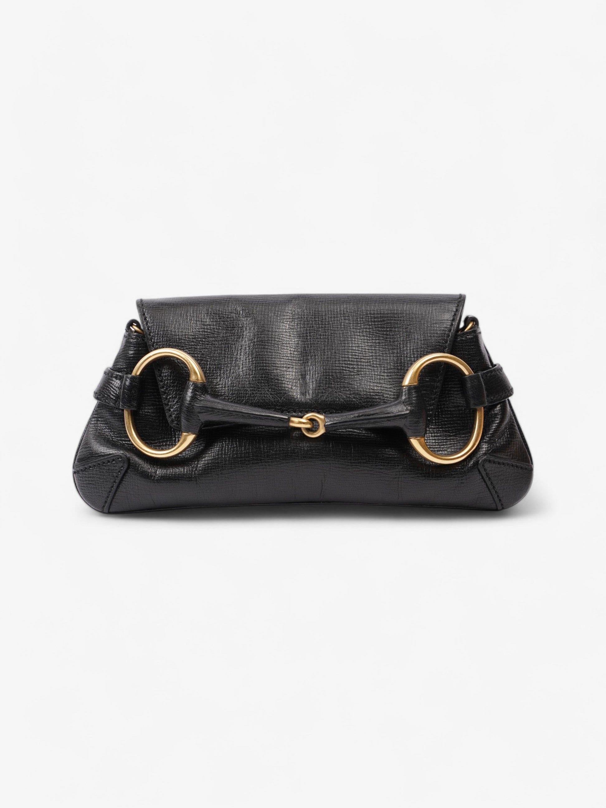 Gucci Horsebit Clutch Leather Black Clutch Bag