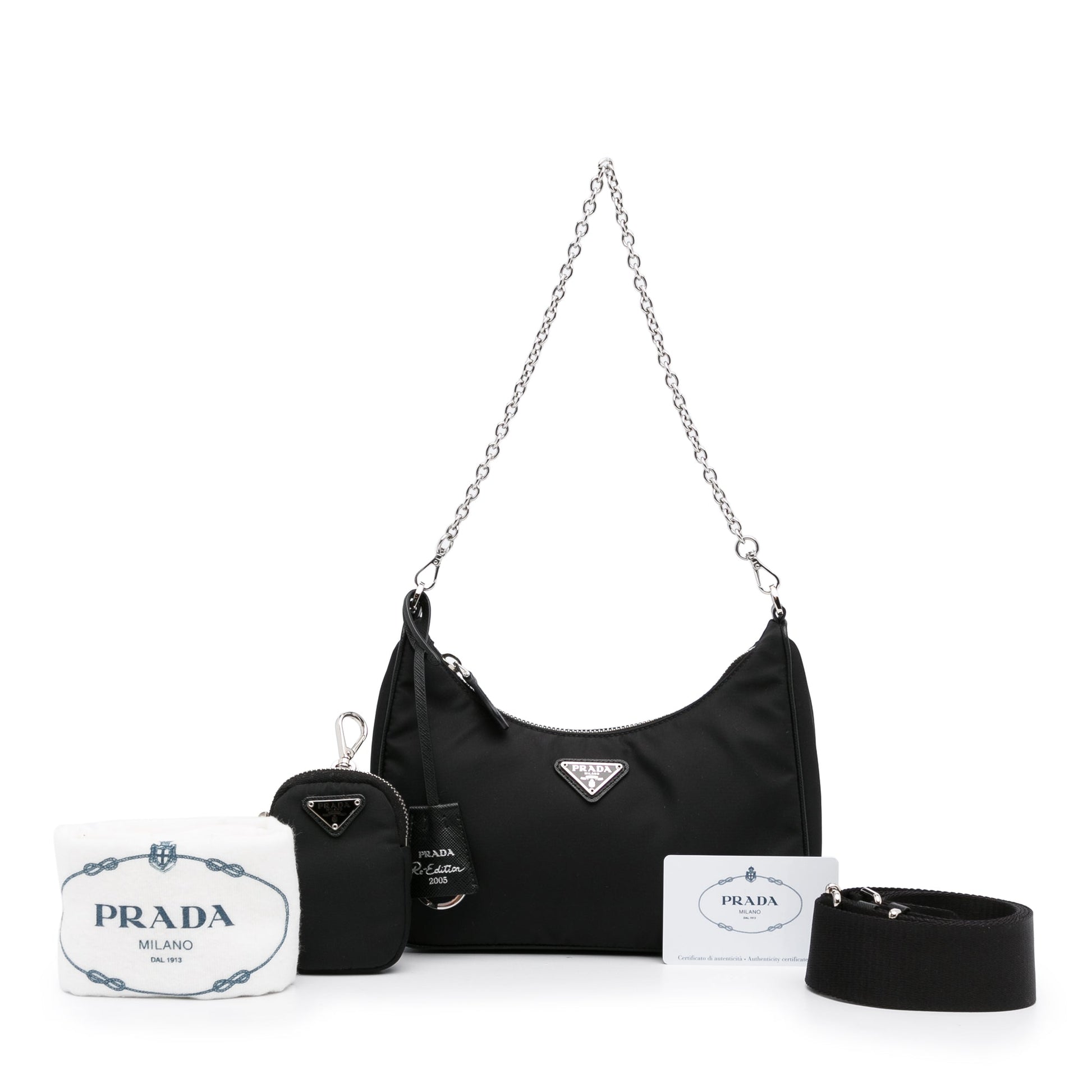 Prada Tessuto Re Edition Luxury Handbag Black Crossbody Bag