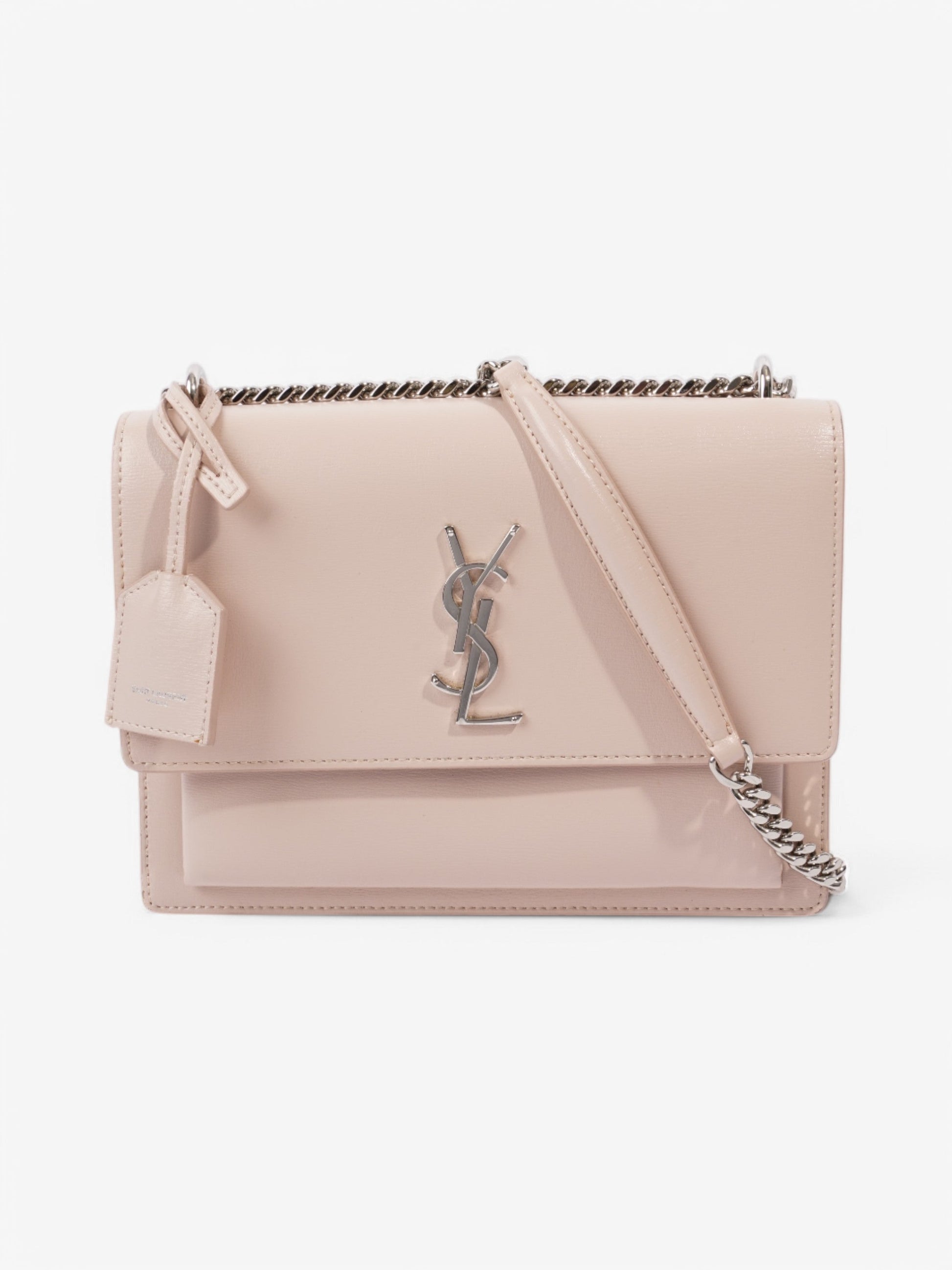 YSL Saint Laurent Sunset Light Calfskin Crossbody Bag Leather Pink Medium