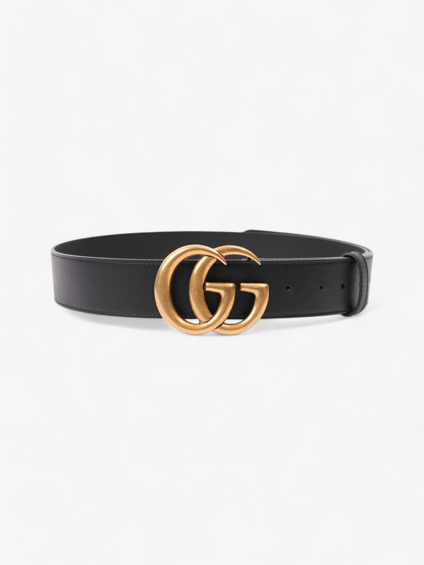 Gucci Marmont Re Edition Wide Belt Handbag Leather Black Accessory 90Cm 38