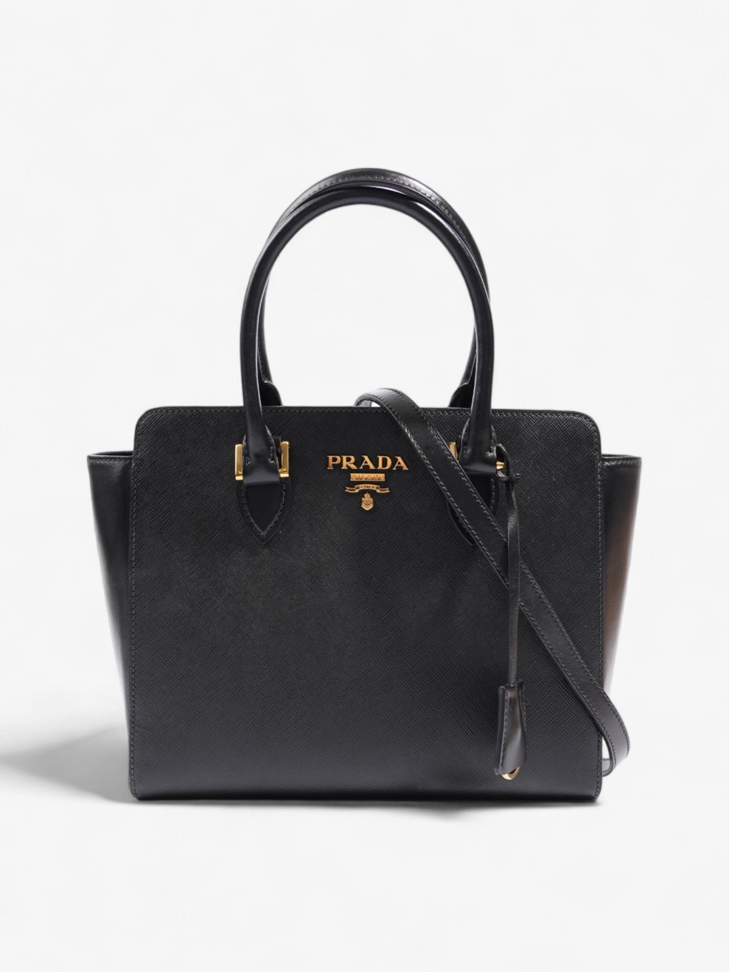 Prada Galleria Tote Leather Saffiano Black Tote Bag