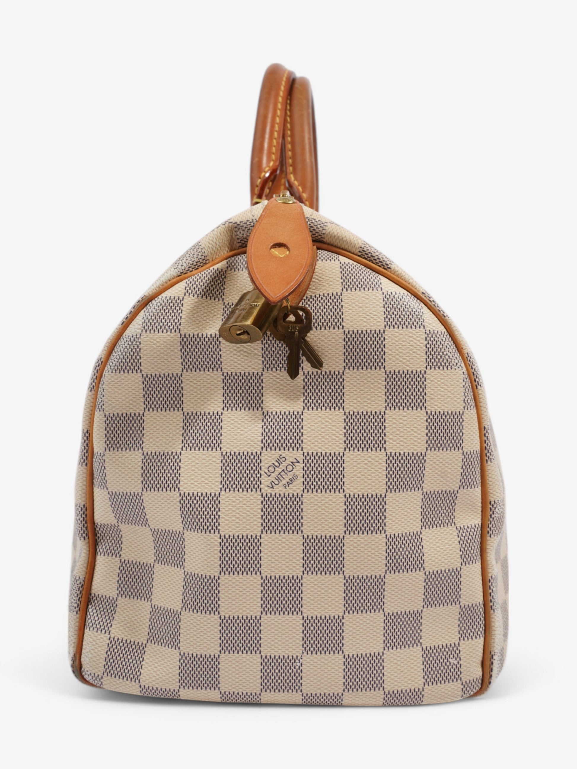 Louis Vuitton Speedy Azur Coated 30 Canvas Coated Canvas Damier Apparel Canvas 39