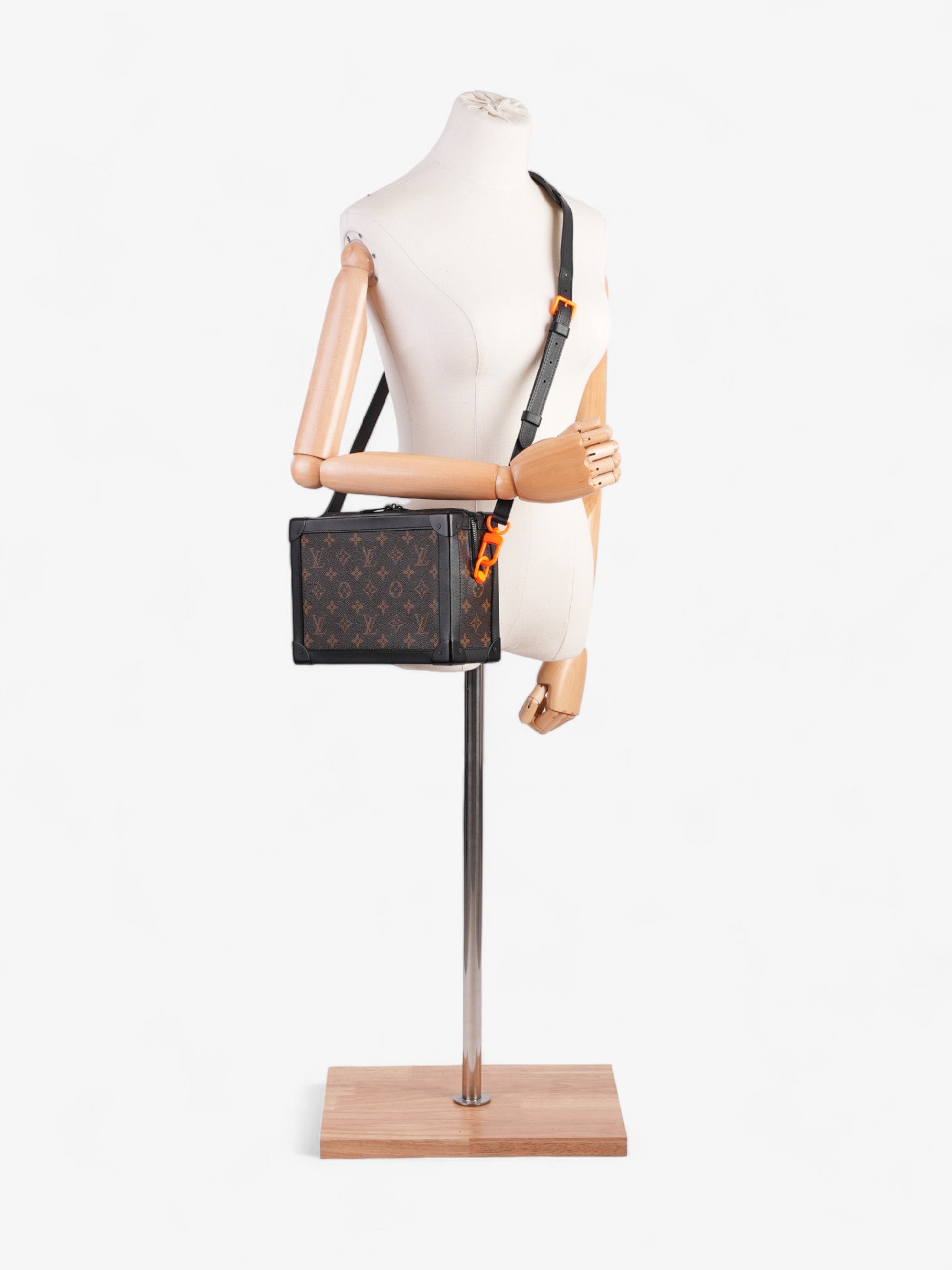 Louis Vuitton Soft Trunk Neon Coated Monogram Black Orange Canvas Coated Canvas Apparel