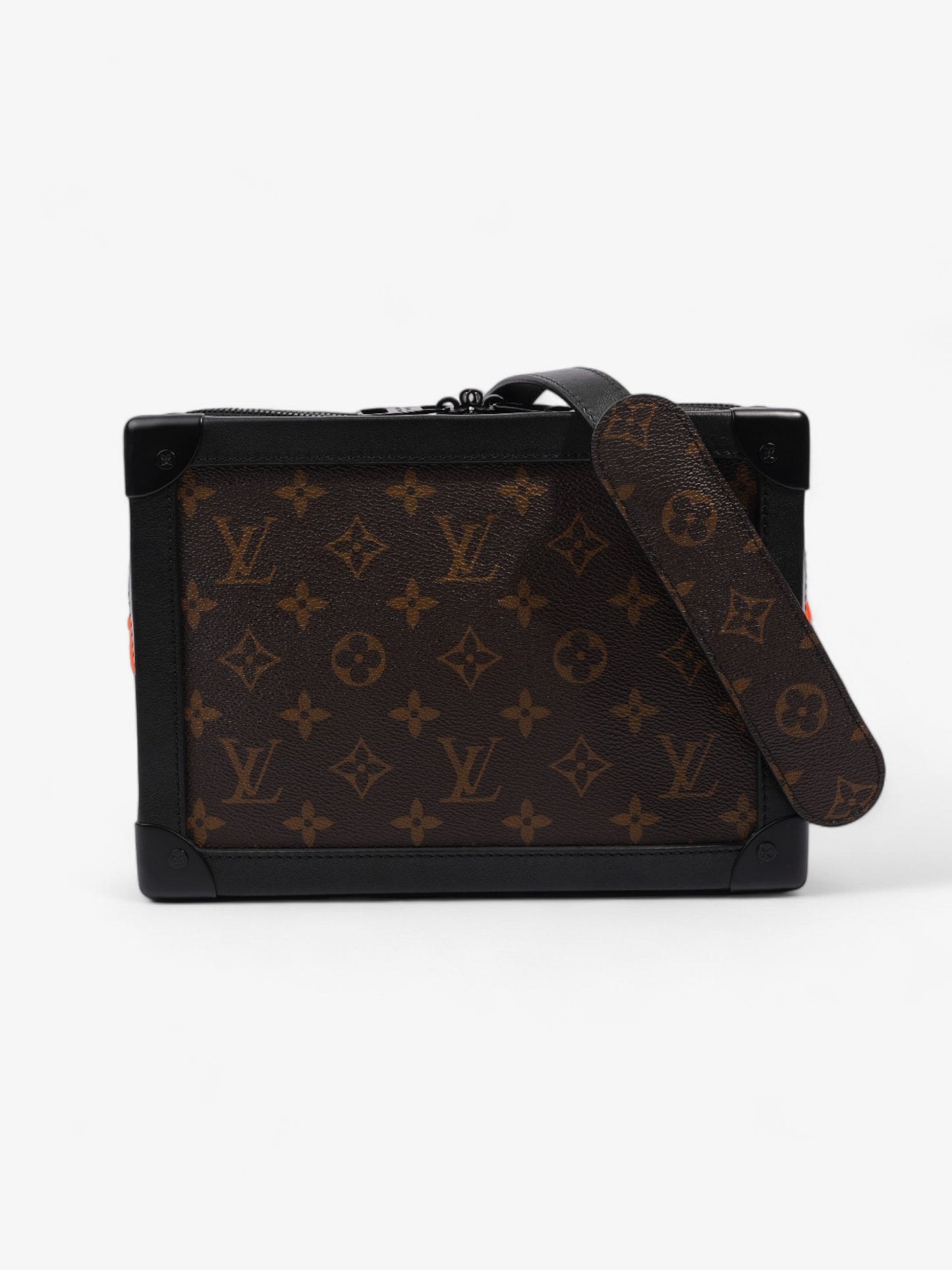 Louis Vuitton Soft Trunk Neon Coated Monogram Black Orange Canvas Coated Canvas Apparel