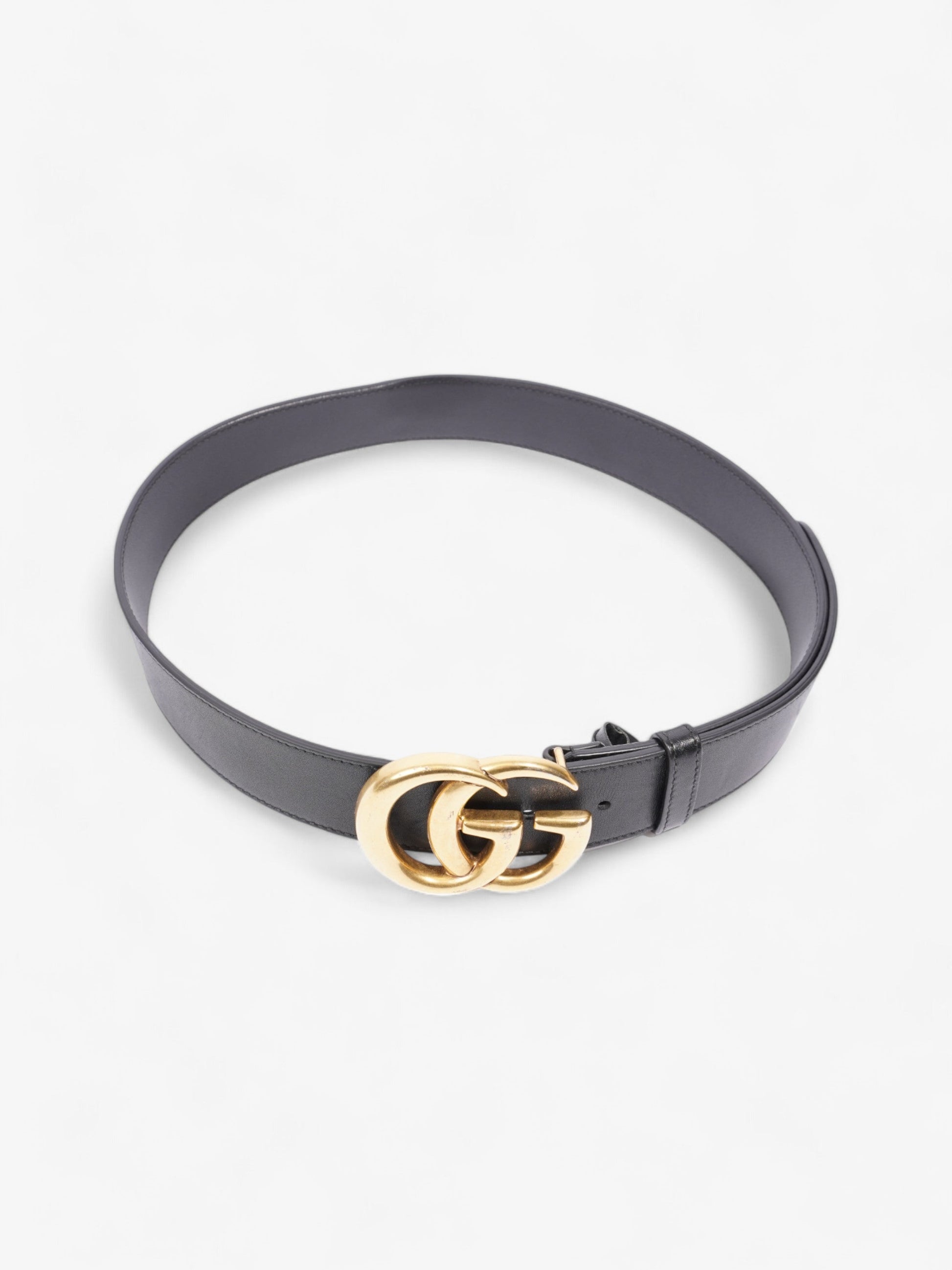 Gucci Marmont Re Edition Wide Belt Handbag Leather Black Accessory 75Cm 31