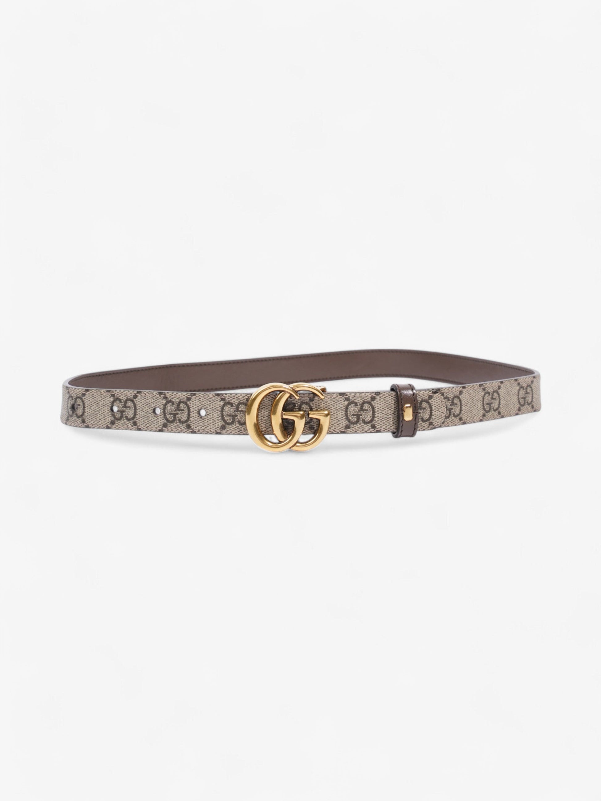 Gucci Marmont Reversible Thin Belt Supreme Handbag Canvas Brown Accessory