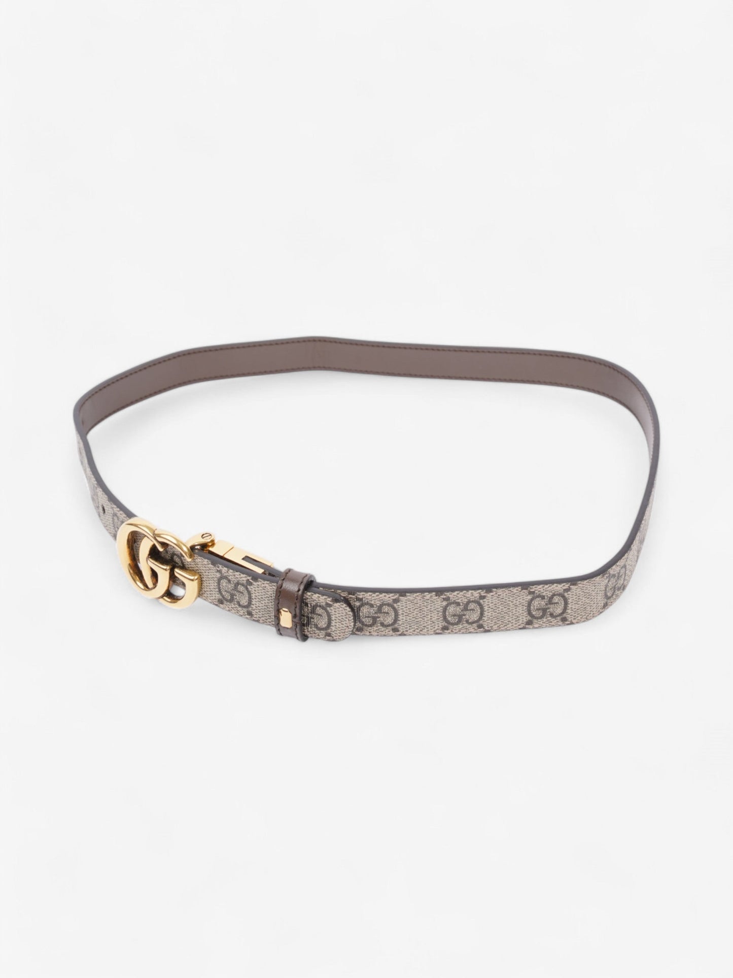 Gucci Marmont Reversible Thin Belt Supreme Handbag Canvas Brown Accessory
