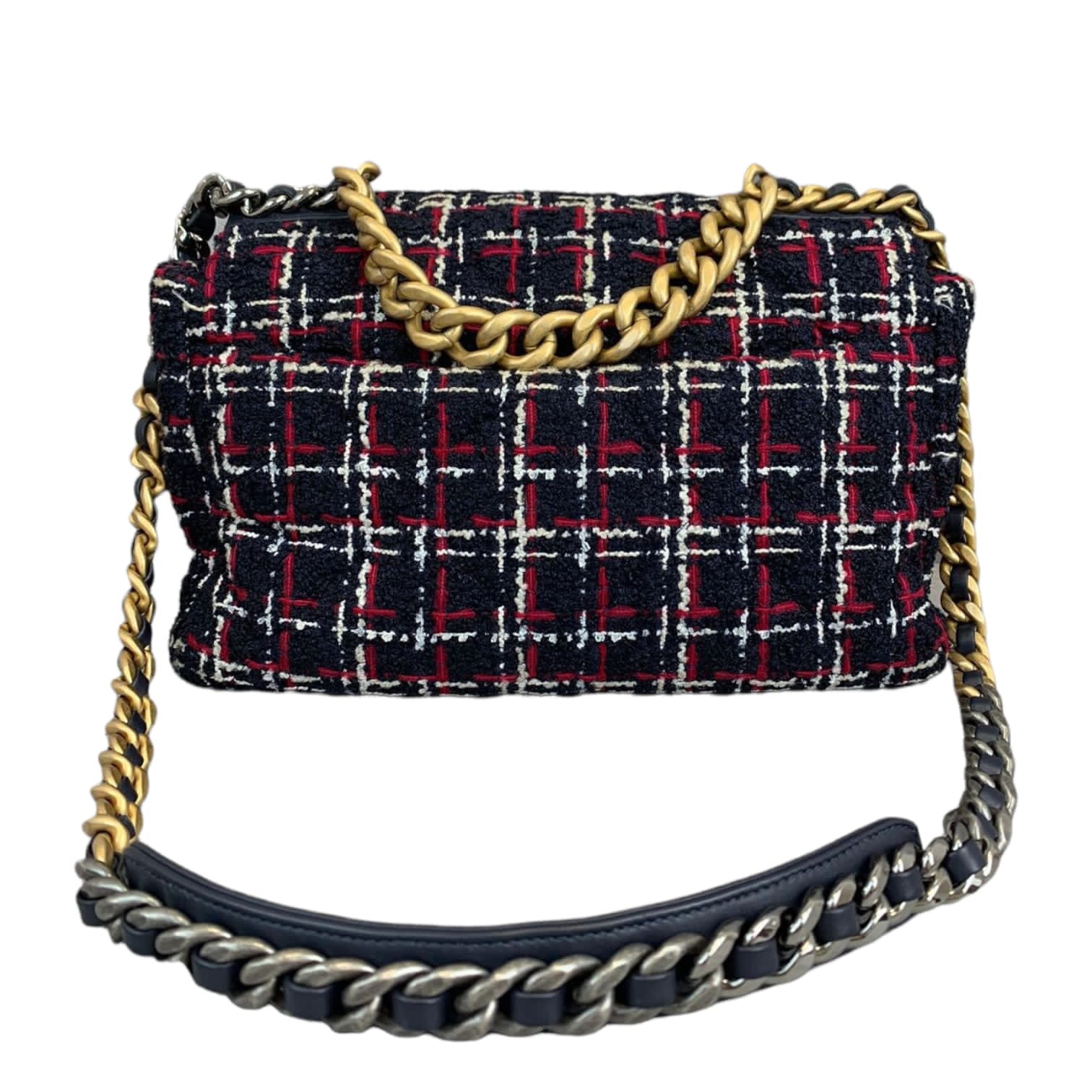 Chanel 19 Tweed Bag MHW Leather Small Crossbody Bag