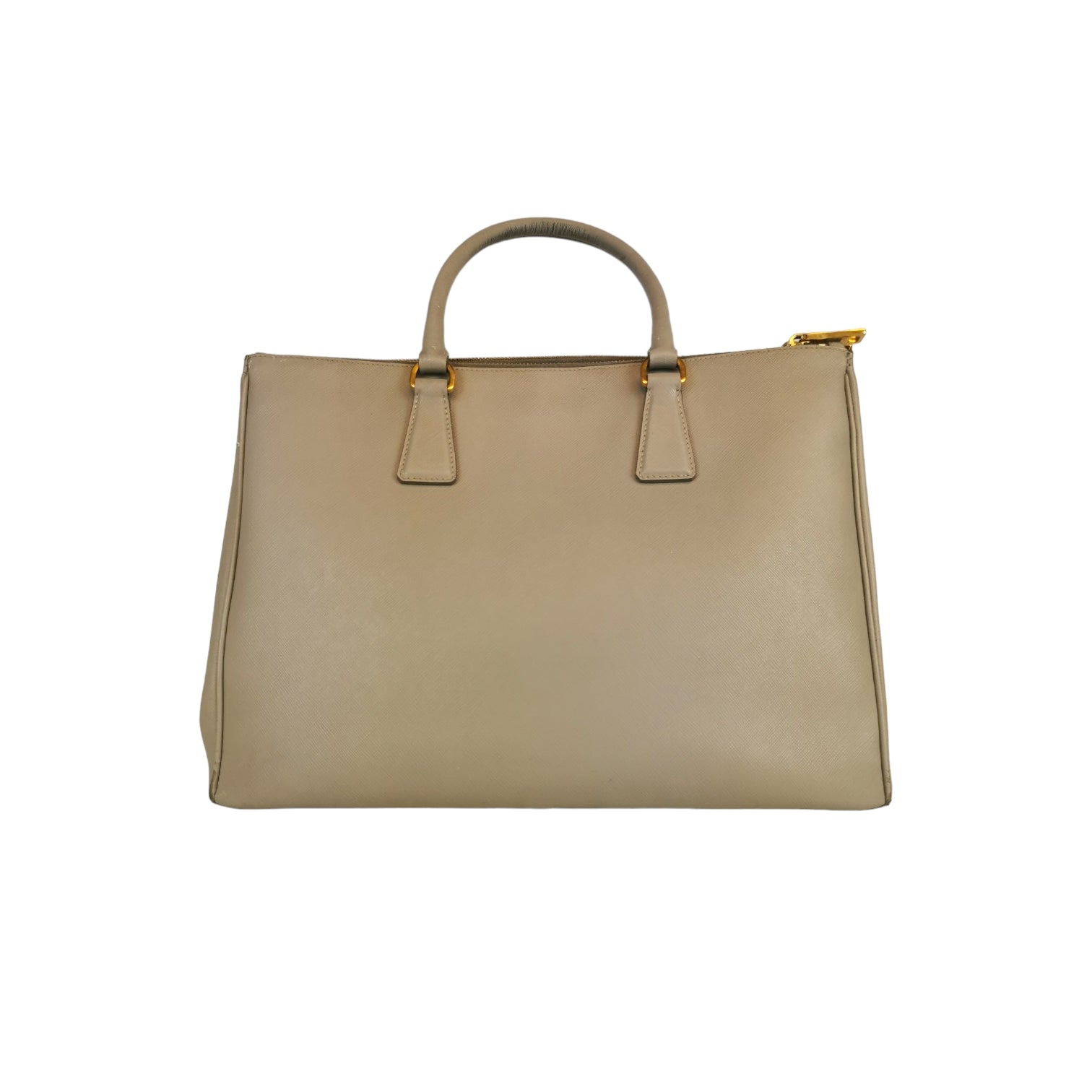 Prada Galleria Luxury Handbag Saffiano Beige Large Travel Bag