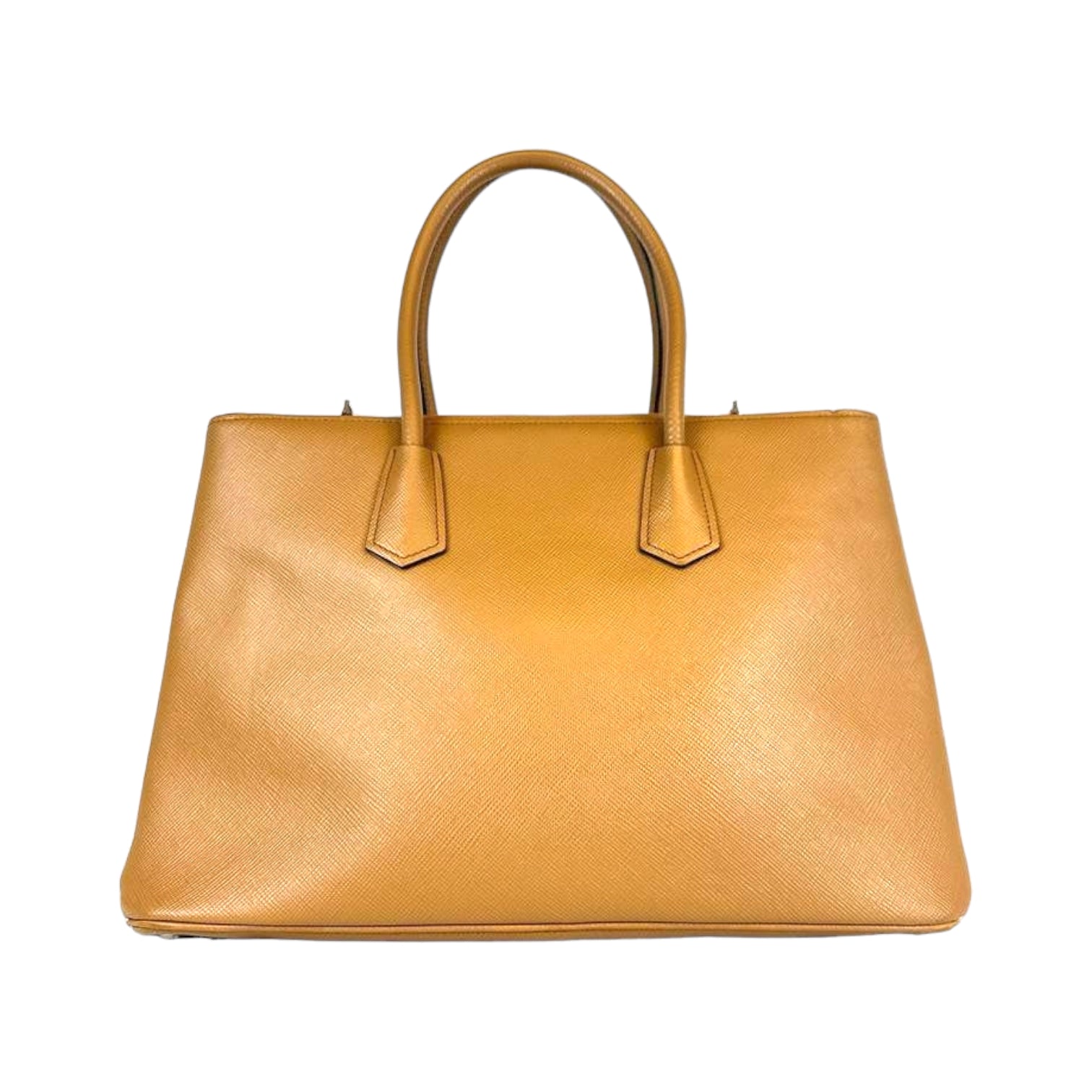 Prada Turnlock Twin Caramel Cuir Luxury Handbag Saffiano Travel Bag