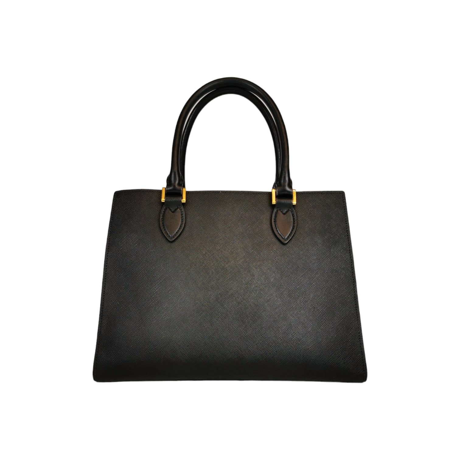Prada Of Prada Zip Tote Handbag Blue Saffiano Black Tote Bag