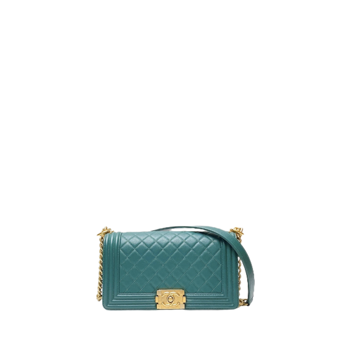 Chanel Leboy Medium In Green Bag
