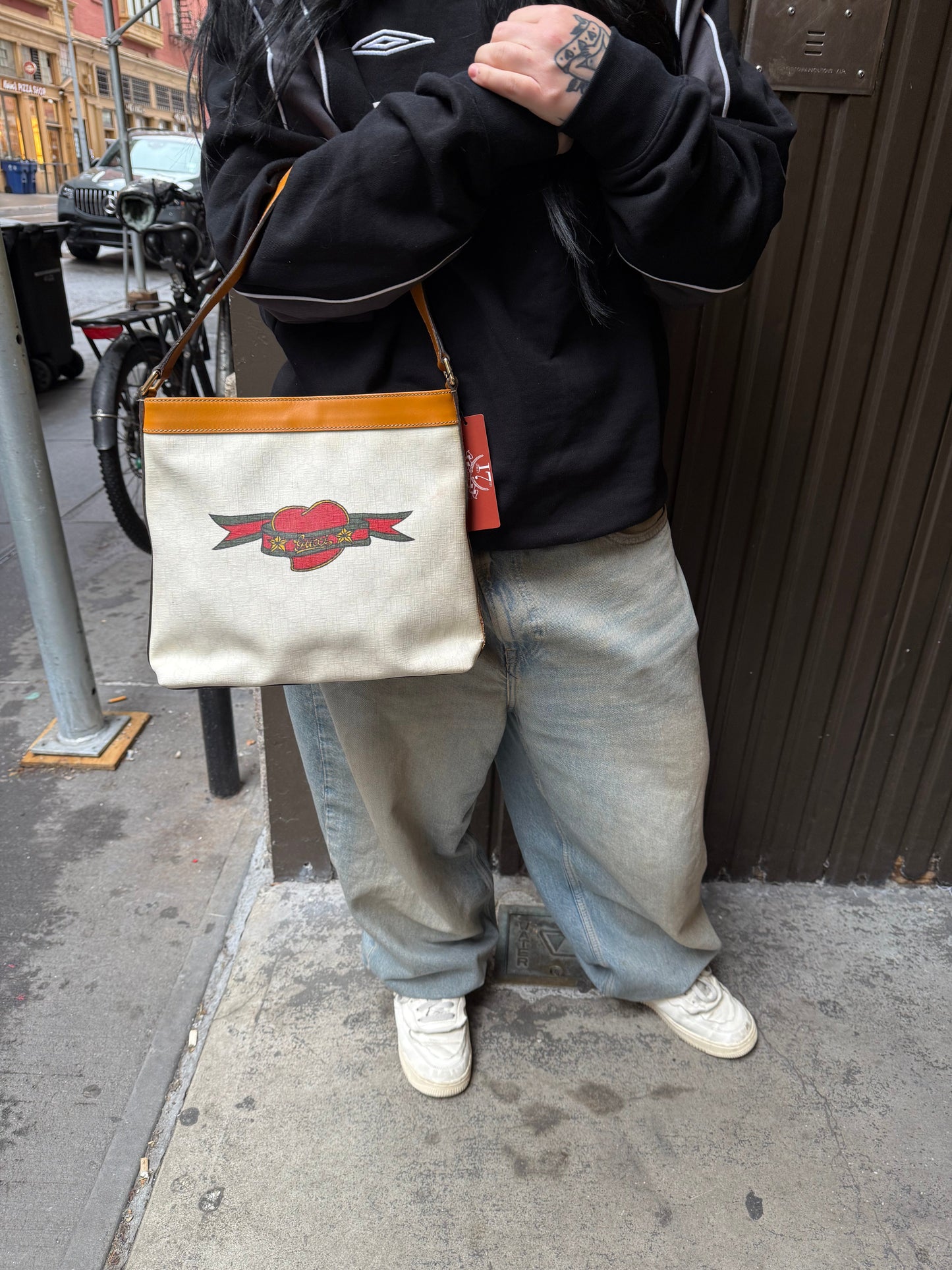 Gucci Tattoo Heart GG Shoulder Bag
