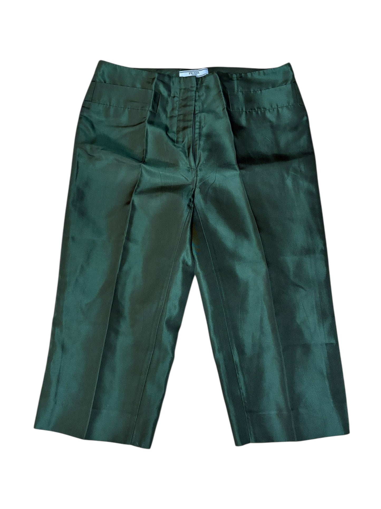 Prada Handbag Long Line Shorts Satin Green