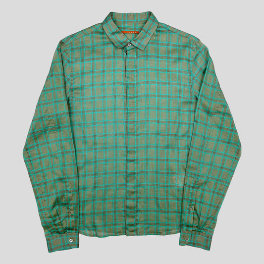 Prada Handbag Sport Neo-plaid Shirt - M