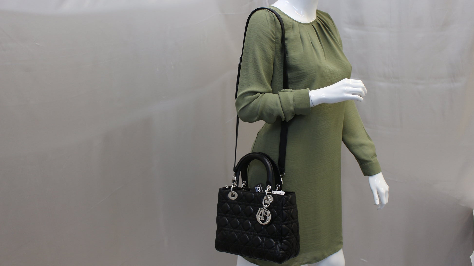 Dior Cannage Lady Bag Leather Quilted Travel Bag