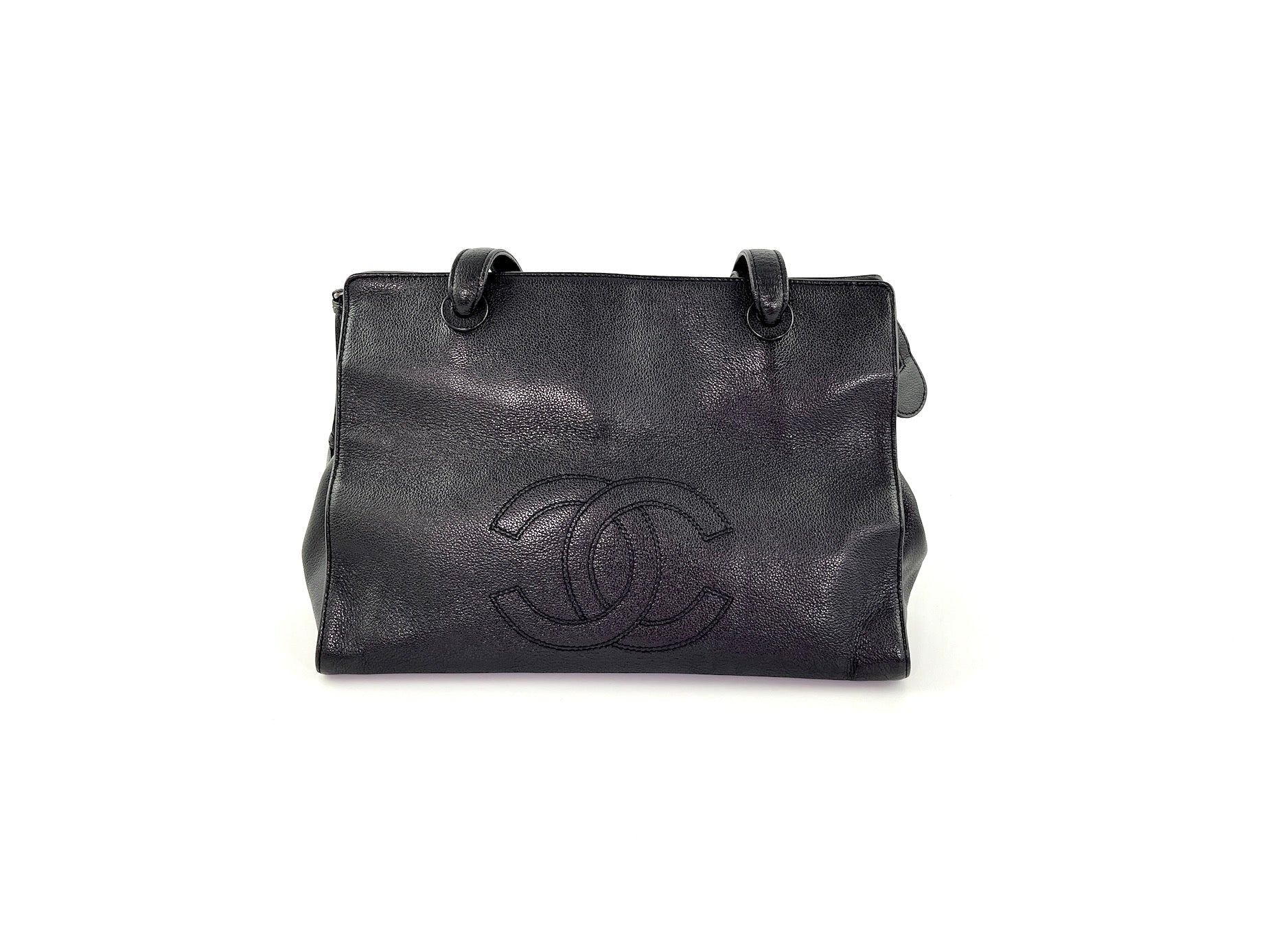 Chanel Black Caviar Timeless 1996 CC Tote