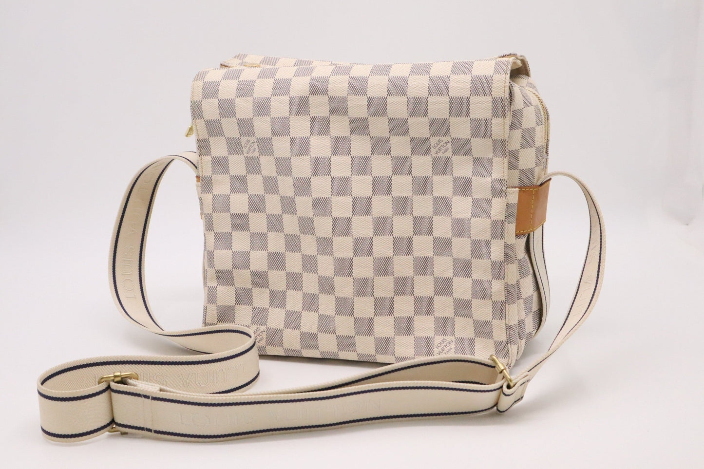 Louis Vuitton Naviglio Azur Damier Canvas Handbag