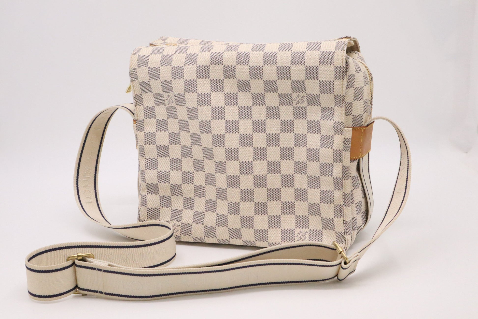 Louis Vuitton Naviglio Azur Damier Canvas Handbag