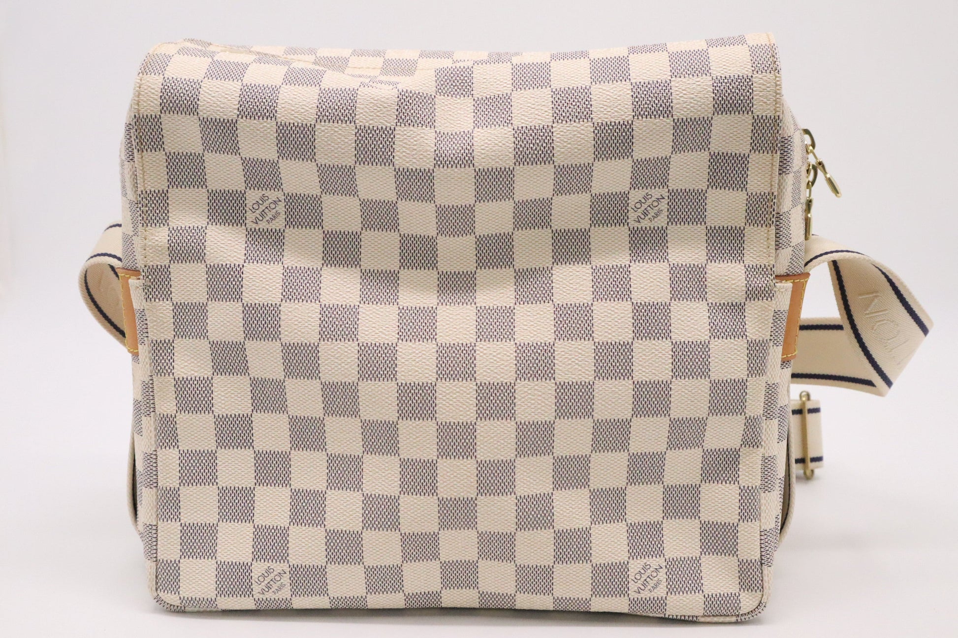 Louis Vuitton Naviglio Azur Damier Canvas Handbag