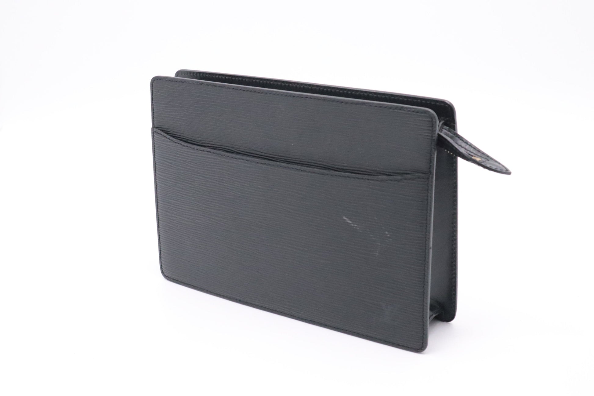 Louis Vuitton Pochette Homme Epi Leather Black Clutch Bag Epi Leather