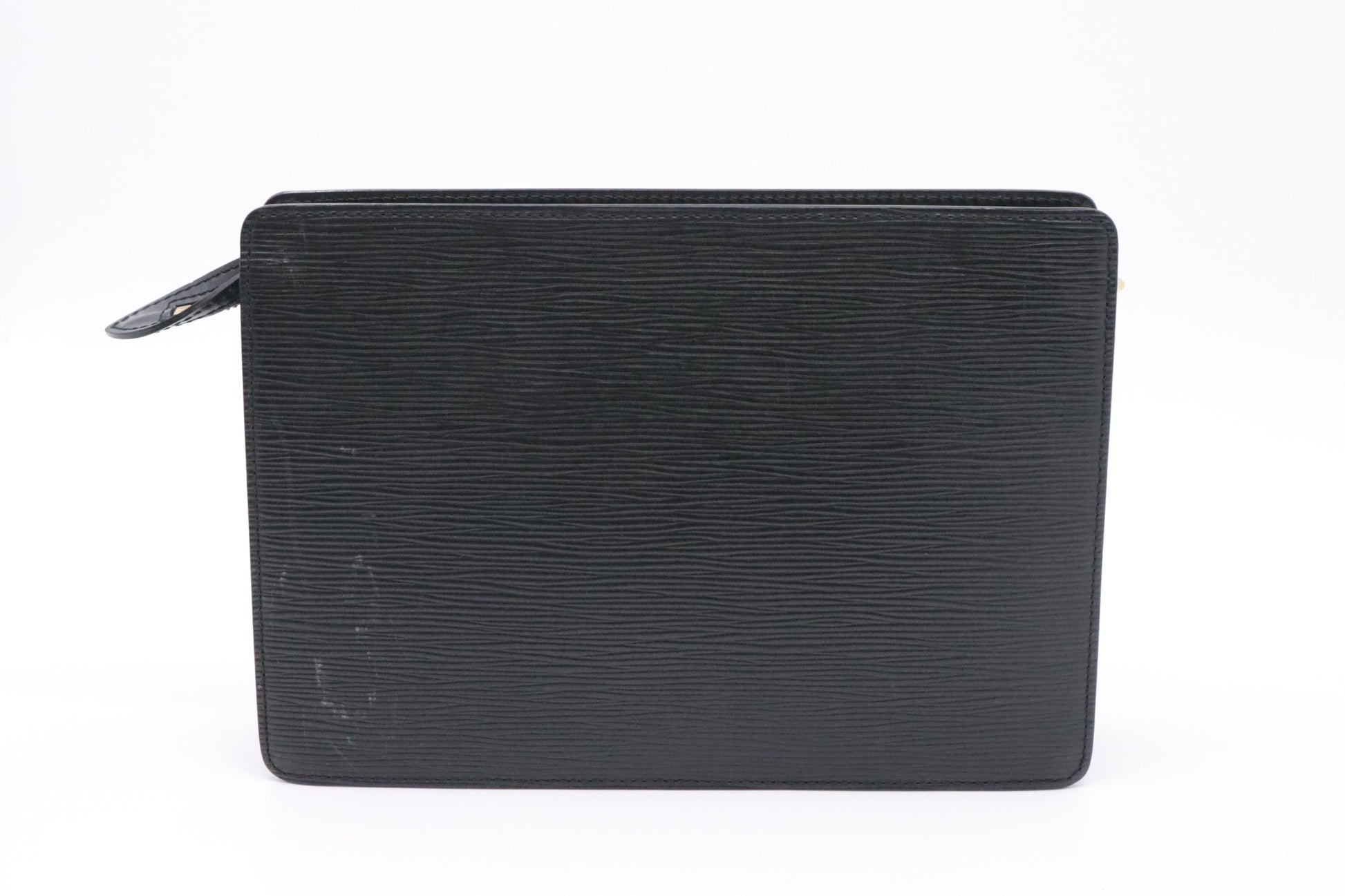 Louis Vuitton Pochette Homme Epi Leather Black Clutch Bag Epi Leather