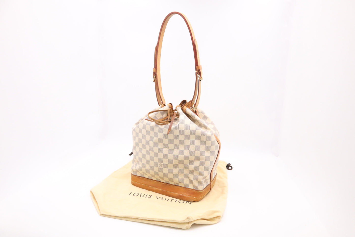 Louis Vuitton Noe Azur Damier Canvas Handbag
