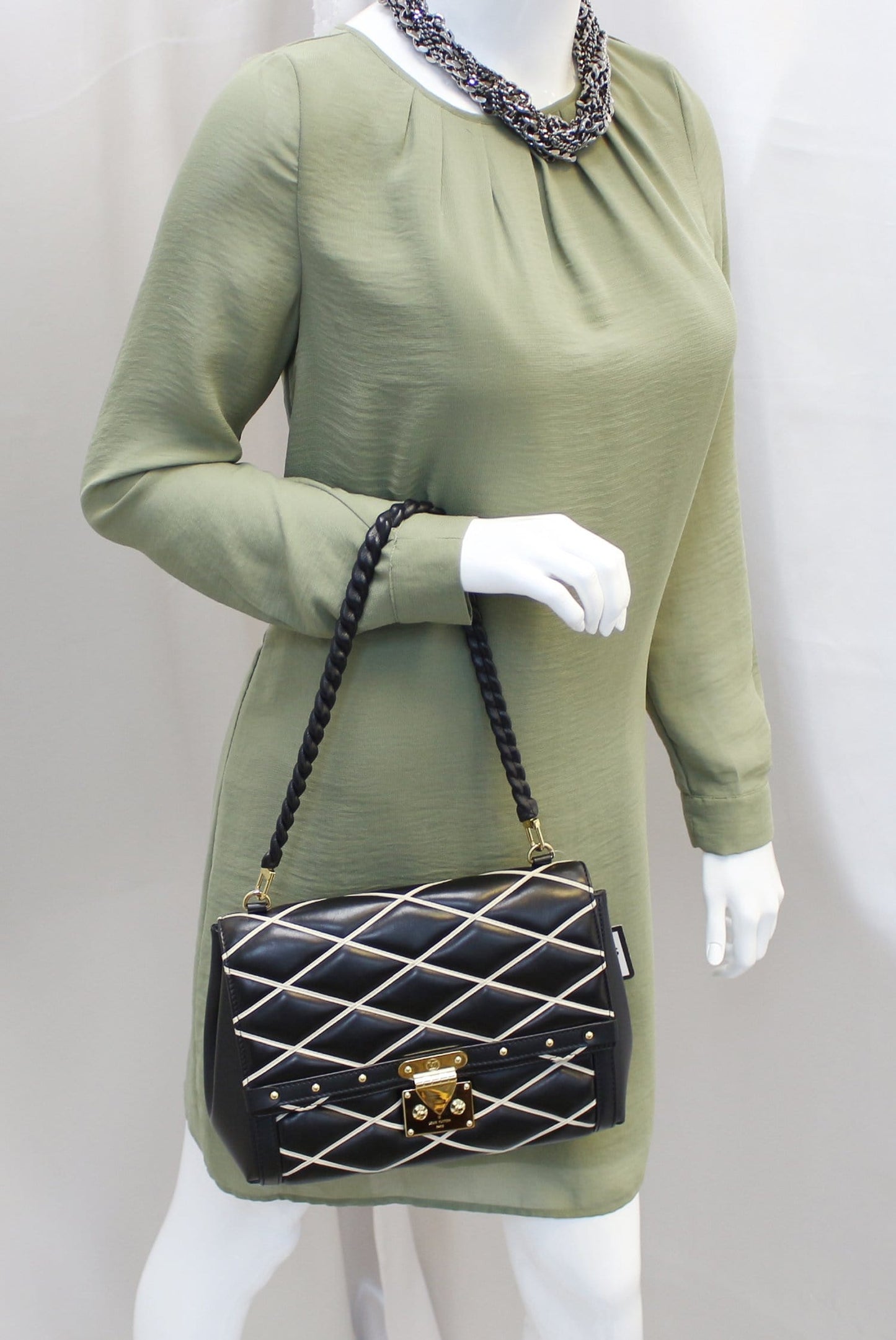 Louis Malletage Pochette Shoulder Bag Off Leather Flap